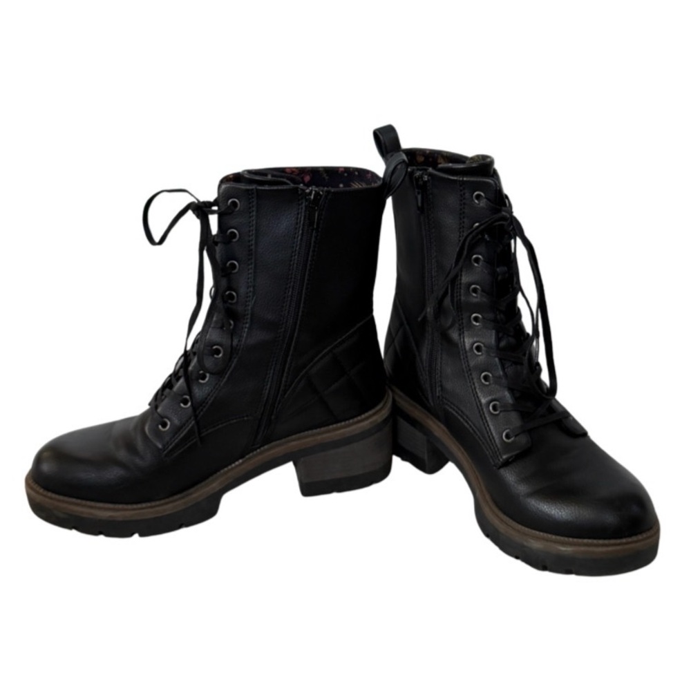B.O.C Born Concept Black Combat Boots - Picture 3 of 6